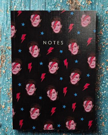 David Bowie notitieboekje – Ziggy Stardust design **nieuw** beschikbaar voor biedingen