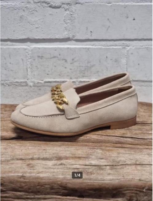 DWARS - Mooie leren Loafers mocassins maat 37 - Nieuw - DWRS, Kleding | Dames, Schoenen, Nieuw, Espadrilles of Moccasins, Beige