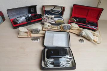 Vintage Philips scheerapparaten 6x + Braun (1x) beschikbaar voor biedingen