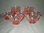 Oud rose glas, 11 schaaltjes, Ophalen of Verzenden