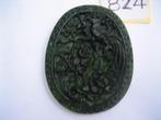 Prachtige amulet hanger van chinese jade / 824#, Ophalen of Verzenden, Zo goed als nieuw, Groen, Steen of Mineraal