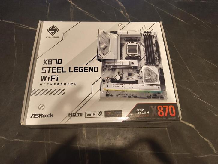 ASRock X870 Steel Legend WiFi Moederbord, Computers en Software, Moederborden, Nieuw, AMD, DDR5, Ophalen