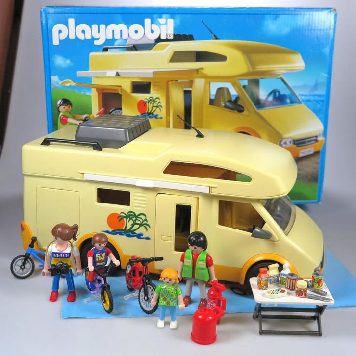 Playmobil 3647 Familie Kampeerwagen in orig. Doos, Kinderen en Baby's, Speelgoed | Playmobil, Zo goed als nieuw, Complete set