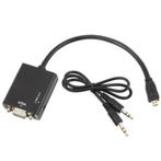 Micro HDMI to VGA Converter with Audio (1080P) Zwart of Wit, Ophalen of Verzenden, Nieuw