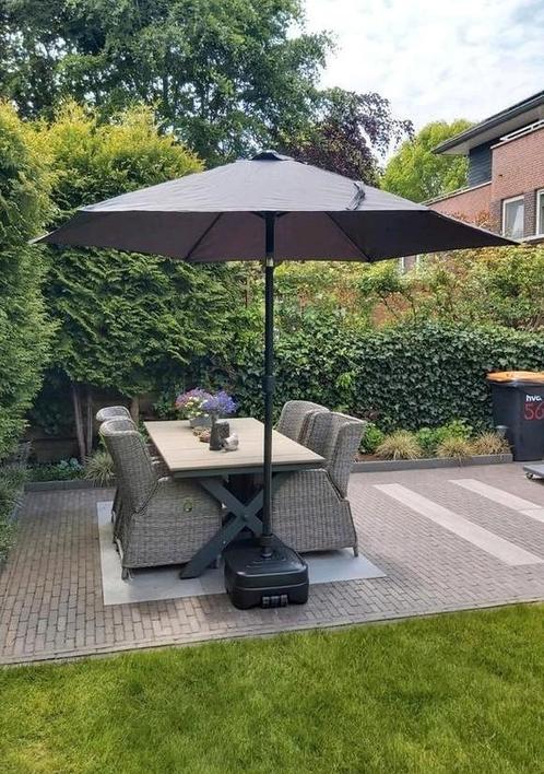 Parasol, kantelbaar, 3mdoorsnede, antraciet of crème NIEUW, Tuin en Terras, Parasols, Nieuw, Parasolvoet, Ophalen