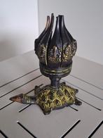 Antieke bronzen Tibitaanse Wierrook/kandelaar- schildpad, Ophalen of Verzenden