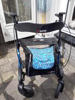 Rollator Topro Troja 2G incl rugsteun mt M blue waves, Ophalen, Opvouwbaar, Zo goed als nieuw