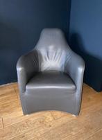 2 Design Fauteuil Bert Plantagie Lounge Z Stoel Design grijs, Gebruikt, DESIGN, Leer, 75 tot 100 cm