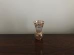 oud gekleurd glazen glas vaasje oud roze goud 10 cm h, Antiek en Kunst, Antiek | Glas en Kristal, Ophalen of Verzenden