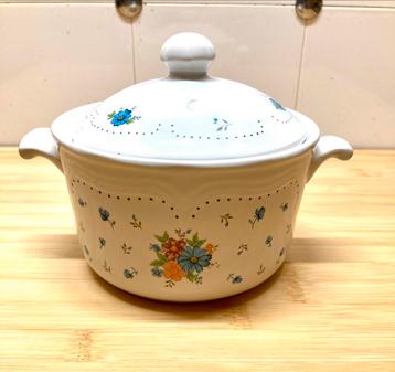 ‼️Leuke stoneware ovenschaal Provincial bouquet beschikbaar voor biedingen