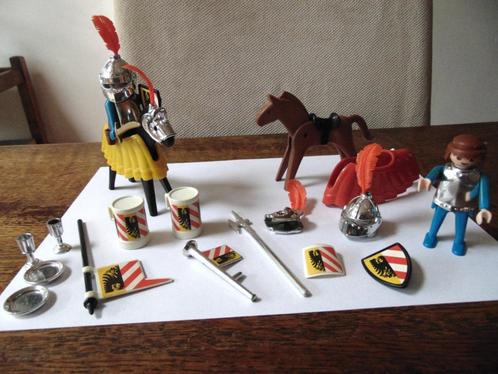 Vintage set Playmobil Ridders Paarden en Extra's, Kinderen en Baby's, Speelgoed | Playmobil, Gebruikt, Ophalen
