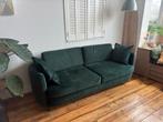 NIEUW - Groene velvet bank - Driepersoons, Huis en Inrichting, Ophalen, Driepersoons, 75 tot 100 cm, Zo goed als nieuw