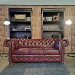 Originele Chesterfield bank 3-zits cloudy rood, Huis en Inrichting, Banken | Bankstellen, Chesterfield, Driepersoons, Ophalen of Verzenden