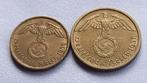 WO2 5 en 10 Reichspfennig messing nazi duitsland 8, Postzegels en Munten, Ophalen of Verzenden, Duitsland, Setje