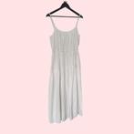 Uniqlo midi-jurk – linnenmix – wit gestreept – maat L, Verzenden, Wit, Maat 42/44 (L), Nieuw