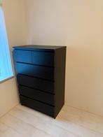Ikea .Zwarte ladekast met 6 laden, Huis en Inrichting, Kasten | Ladekasten, Ophalen, 5 laden of meer, 100 tot 150 cm, 50 tot 100 cm