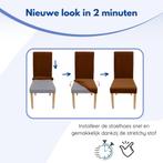 Hilvard Stoelhoes -  Eetkamerstoel hoes - 8 Kleur opties, Overige kleuren, Verzenden, Nieuw, Rechte leuning