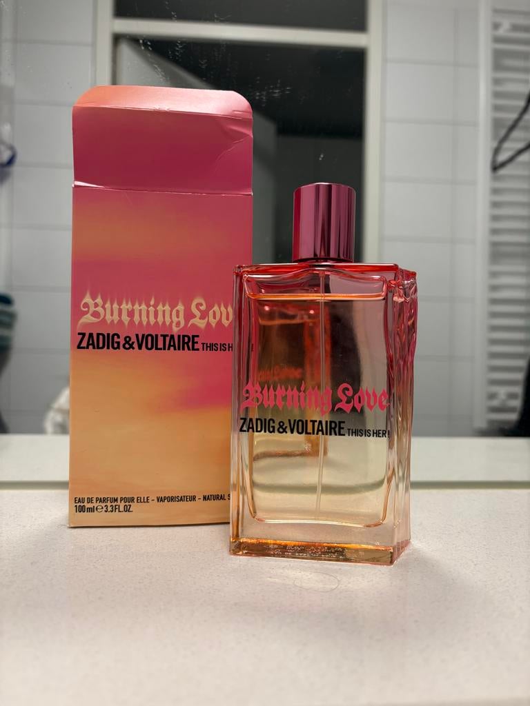Zadig & Voltaire Burning Love 100ml - bijna nieuw, Ophalen of Verzenden, Zo goed als nieuw