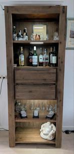 Kast Salzburg massief acacia hout met verlichting, Huis en Inrichting, Ophalen, 25 tot 50 cm, 50 tot 100 cm