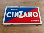 Emaille reclamebord - Cinzano Torino, Ophalen of Verzenden, Gebruikt, Reclamebord