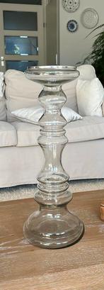 Grote glazen kandelaar Riverdale, Huis en Inrichting, Woonaccessoires | Kandelaars en Kaarsen, Ophalen of Verzenden, Zo goed als nieuw