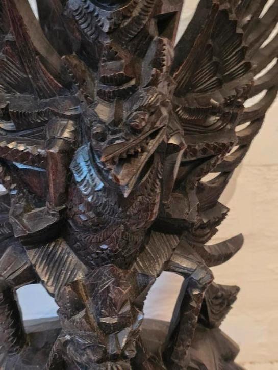 Garuda van puur en orgineel Aziatisch houtsnijwerk!, Antiek en Kunst, Kunst | Beelden en Houtsnijwerken, Ophalen of Verzenden