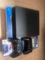 PS4 Slim 1TB, Met games, Met 2 controllers, Ophalen of Verzenden, Zo goed als nieuw