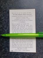 Bidprentje Exloo Groningen Everardus Uiterwaal 1901 1972, Ophalen, Bidprentje