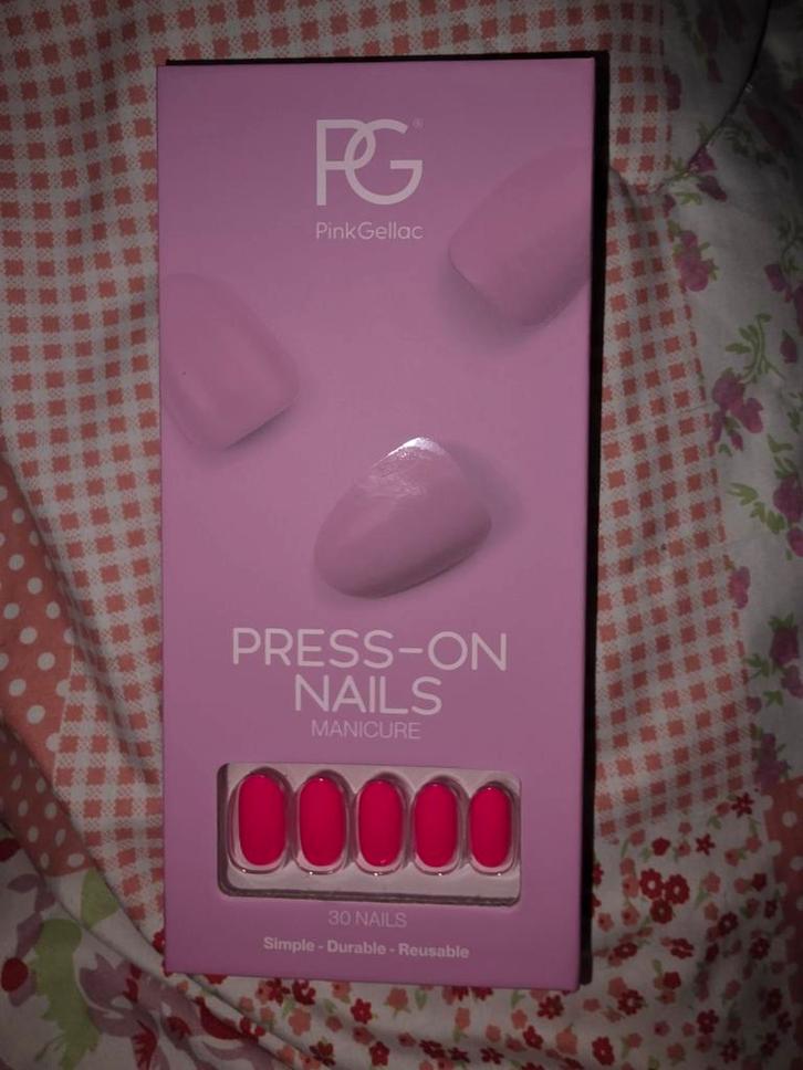 Pink Gellac Press On Nails - Ibiza Pink - NIEUW!, Sieraden, Tassen en Uiterlijk, Uiterlijk | Lichaamsverzorging, Nieuw, Overige typen