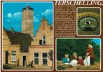 Ansichtkaart Terschelling, Brandaris, klederdracht, Verzamelen, Ophalen of Verzenden, 1980 tot heden, Ongelopen, Waddeneilanden