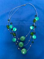 Groene Ketting met Kralen, Ophalen of Verzenden, Zo goed als nieuw, Steen of Mineraal, Met edelsteen
