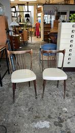 Vintage jaren 60 70  stevens stoeltjes opknappers, Huis en Inrichting, Stoelen, Gebruikt, Twee, Bruin, Vintage