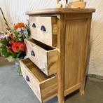 Ladekast - massief teak - 4 lades - 80 cm hoog - TTM Wonen, 5 laden of meer, Teakhout, Nieuw, Landelijk