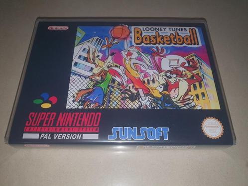 Looney Tunes Basketball SNES Game Case, Spelcomputers en Games, Games | Nintendo Super NES, Zo goed als nieuw, Verzenden