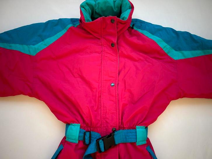 Donker Roze Vintage Fout Skipak mt.36, Kleding | Dames, Wintersportkleding, Zo goed als nieuw, Pak, Maat 36 (S), Ophalen of Verzenden
