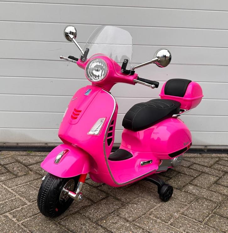 Kinder Scooter Vespa + windscherm en beautycase, 12V, Kinderen en Baby's, Speelgoed | Buiten | Voertuigen en Loopfietsen, Nieuw