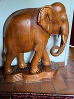 Mooie grote zware Tropisch Houten OLIFANT 80 x 75 x 29 cm, Ophalen