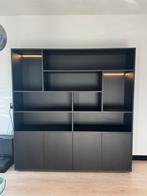 Zwarte Buffetkast Madrid Goossens, Huis en Inrichting, Ophalen, Overige materialen, Met deur(en), 150 tot 200 cm