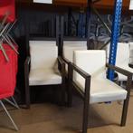 Didier horecastoel fauteuil stoelen wit leder, Huis en Inrichting, Ophalen, Gebruikt, Vijf, Zes of meer stoelen