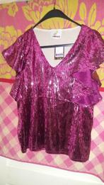 Nieuw! disco glitter pailletten top, Maat 42/44 (L), Nieuw, Ophalen of Verzenden, Korte mouw