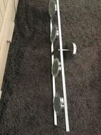 Hanglamp met vier lichtpunten 120x19 cm, Ophalen of Verzenden, Gebruikt, Metaal of Aluminium