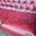 2x Chesterfield 3 zits bank ossenbloed rood + BEZORGING, Huis en Inrichting, Banken | Bankstellen, ., Chesterfield, Ophalen of Verzenden