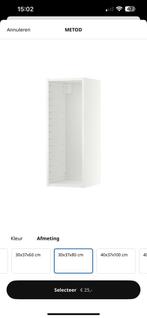 Metod bovenkast 30 x 37 x 80 + 2 planken, Ophalen of Verzenden, 25 tot 50 cm, 50 tot 100 cm, Minder dan 100 cm