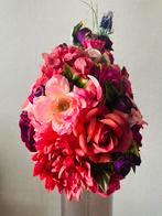 Carnaval bloemen hoed, Kleding | Dames, Ophalen of Verzenden, Zo goed als nieuw, Carnaval