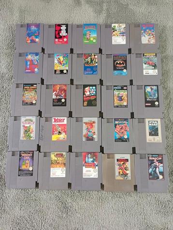 25 Nintendo Nes Spellen Gereinigd en perfect werkend! beschikbaar voor biedingen
