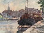 aquarel Haarlem Spaarnekerk aan Spaarne J. vd. Veer, Antiek en Kunst, Ophalen