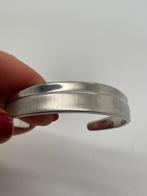 A19 Prachtige zilveren manchetarmband Fossil, Ophalen of Verzenden, X, Zilver, Zilver