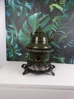 3 pits petroleumstel, mooi en rijk versierd., Antiek en Kunst, Antiek | Emaille, Verzenden