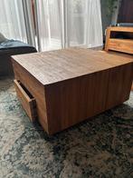 Teakhouten salontafel, Ophalen, 50 tot 100 cm, Zo goed als nieuw, Minder dan 50 cm