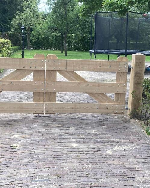 Poort Boerenlandhek oprit hout tuinhek erfscheiding, Tuin en Terras, Tuinhekken en Hekwerk, Nieuw, Tuinhek, Hout, Ophalen of Verzenden